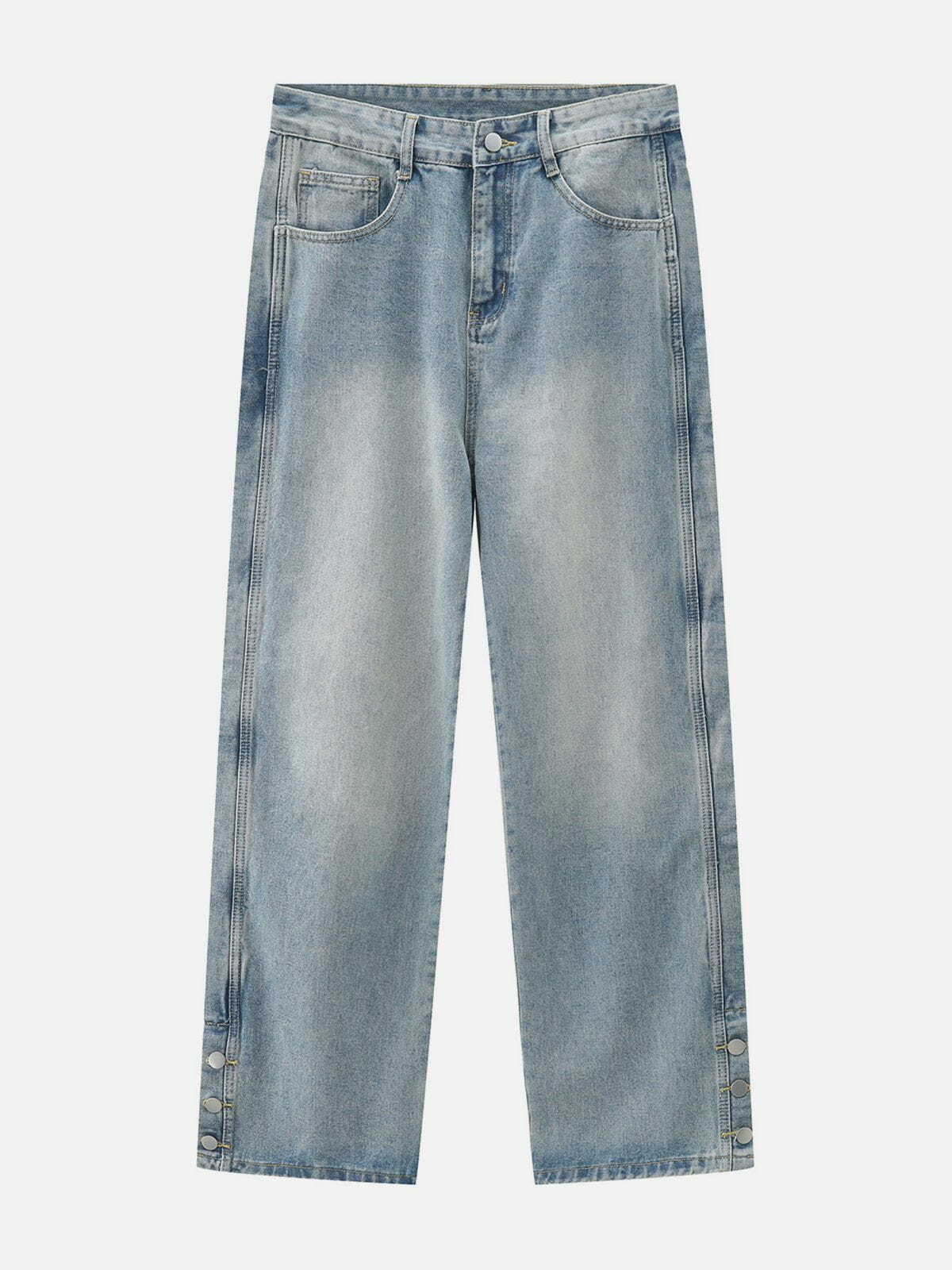 Y2K Flared Split Jeans - Retro 90s Grunge Outfit for Summer Parties & Casual Looks