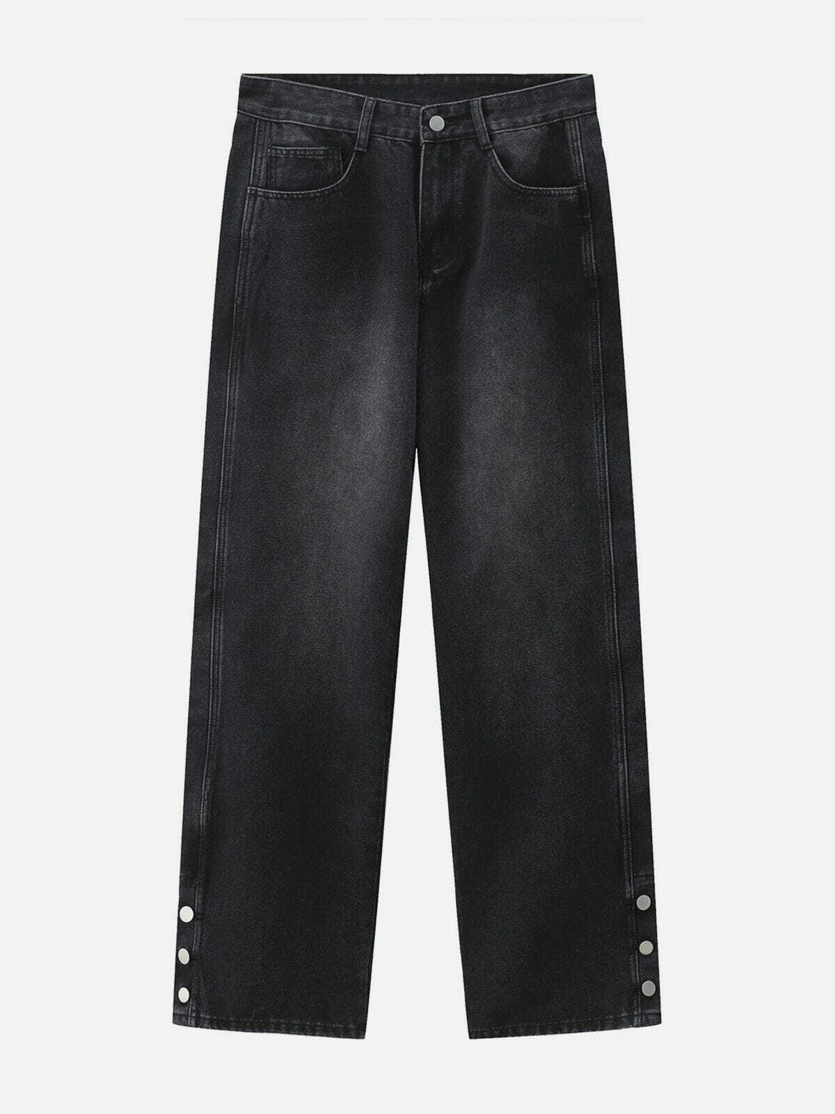 Y2K Flared Split Jeans - Retro 90s Grunge Outfit for Summer Parties & Casual Looks