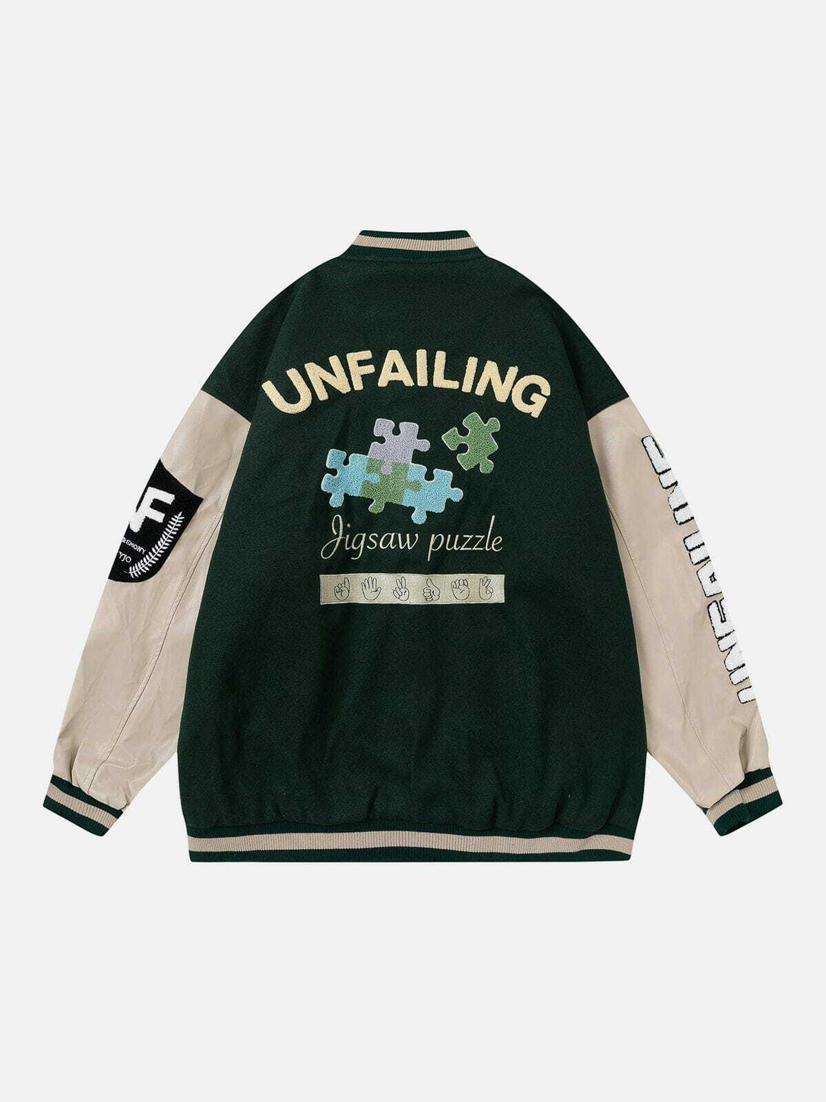 Y2K Flocking Print Varsity Jacket - Retro 90s Grunge Style for Summer Parties & Outfits