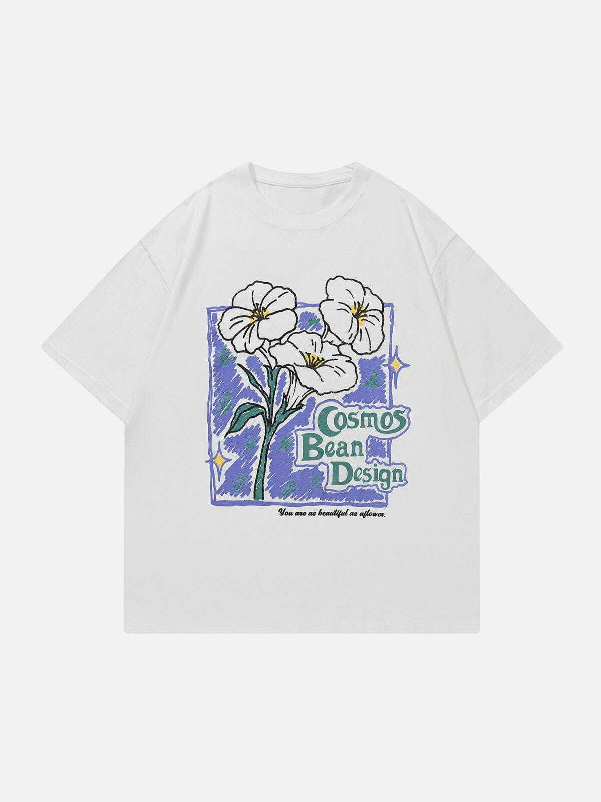 Y2K Floral Print Baby Tee - Retro 90s Grunge Summer Outfit for Y2K Vibes