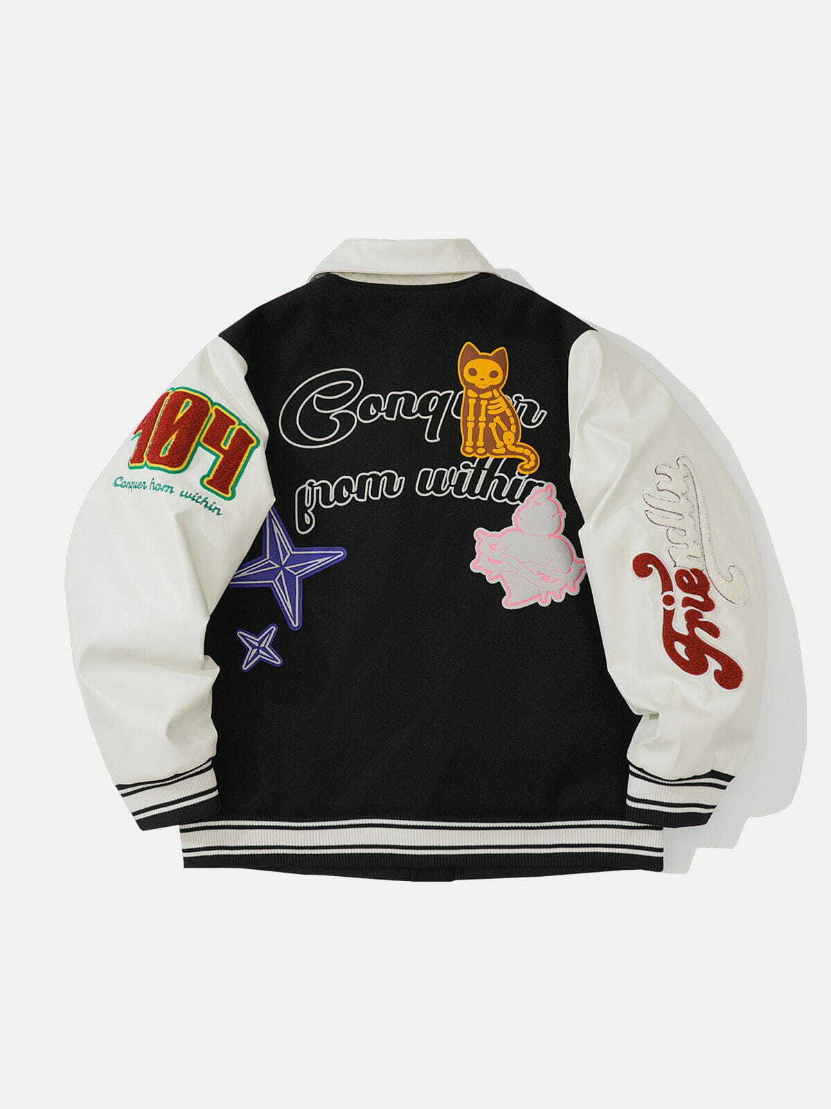 Y2K Foam Print Varsity Jacket - Retro 90s Grunge Style for Summer Parties & Outfits