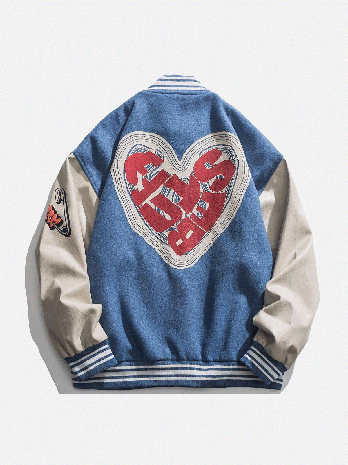 Y2K Foaming Varsity Jacket - Retro 90s Grunge Style for Summer Parties & Outfits