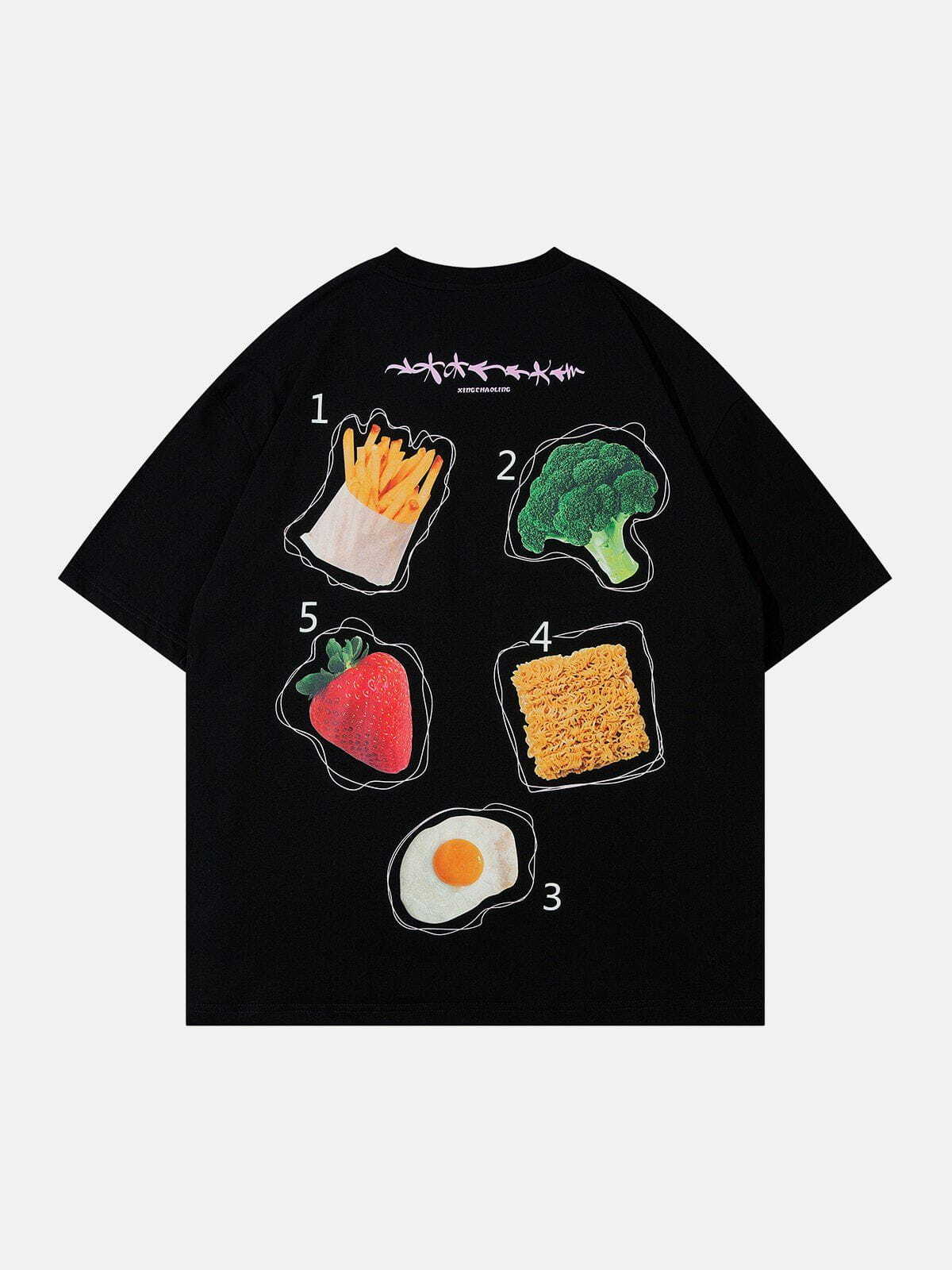 Y2K Fruit Print Tee - Retro 90s Summer Outfit, Grunge Style Baby Tee for Y2K Vibes