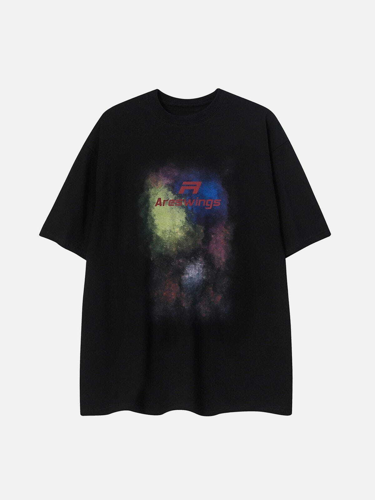 Y2K Galaxy Print Tee - Retro 90s Grunge Top for Summer Parties & Club Outfits