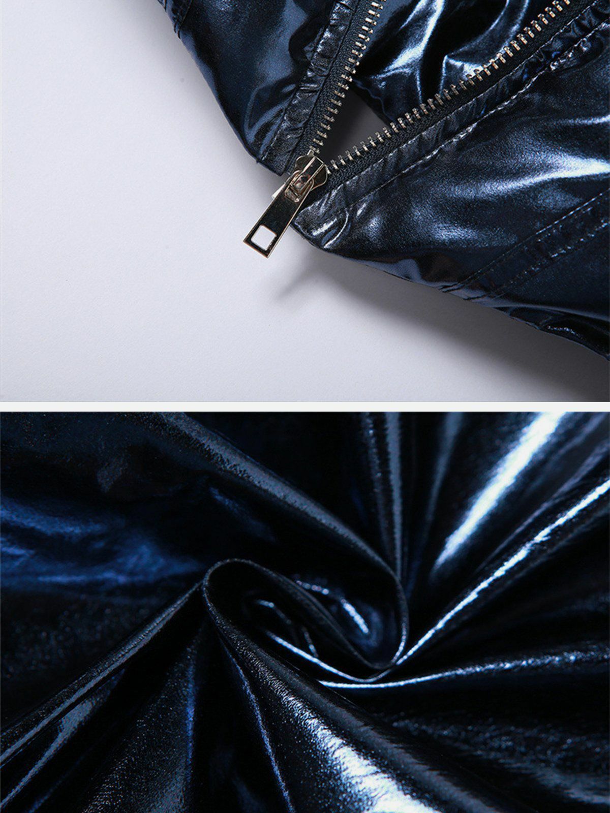 Y2K Glossy Water-Resistant Short Winter Coat - Retro 90s Grunge Style Outerwear