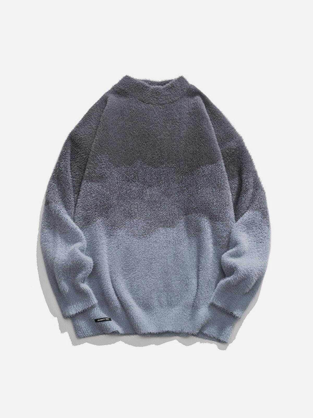 Y2K Gradient Knit Sweater - Retro 90s Grunge Top for Summer Parties & Casual Outfits