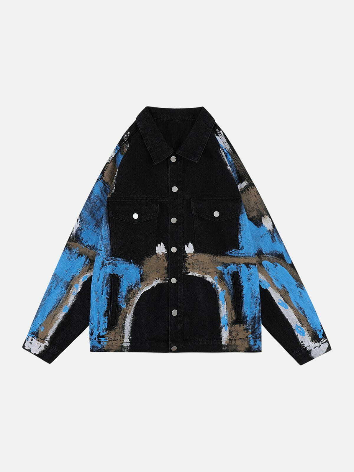 Y2K Graffiti Jacket - Retro 90s Grunge Style for Summer Parties & Club Outfits