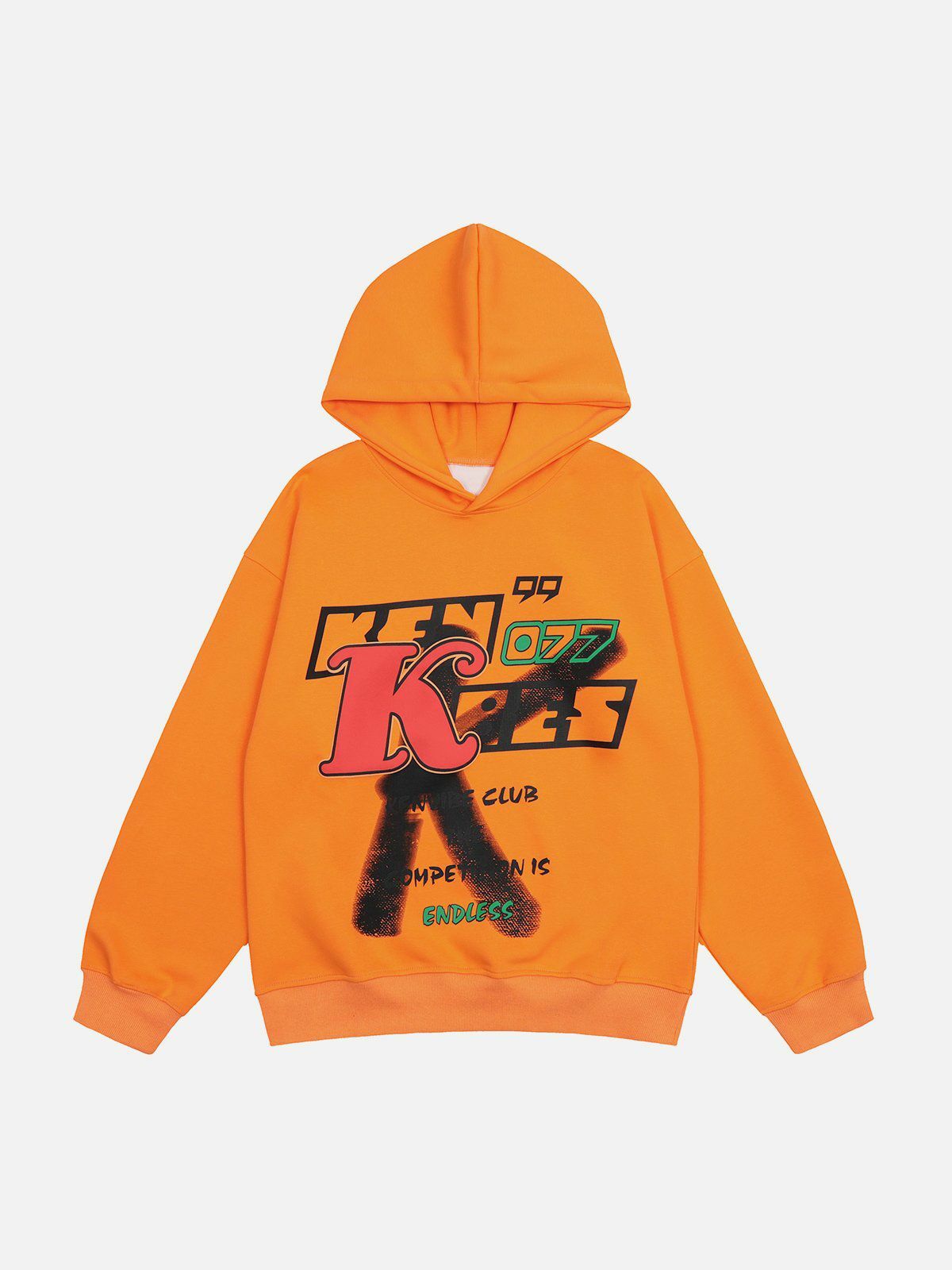 Y2K Graffiti Letter Print Hoodie - Retro 90s Grunge Style for Summer Parties & Outfits