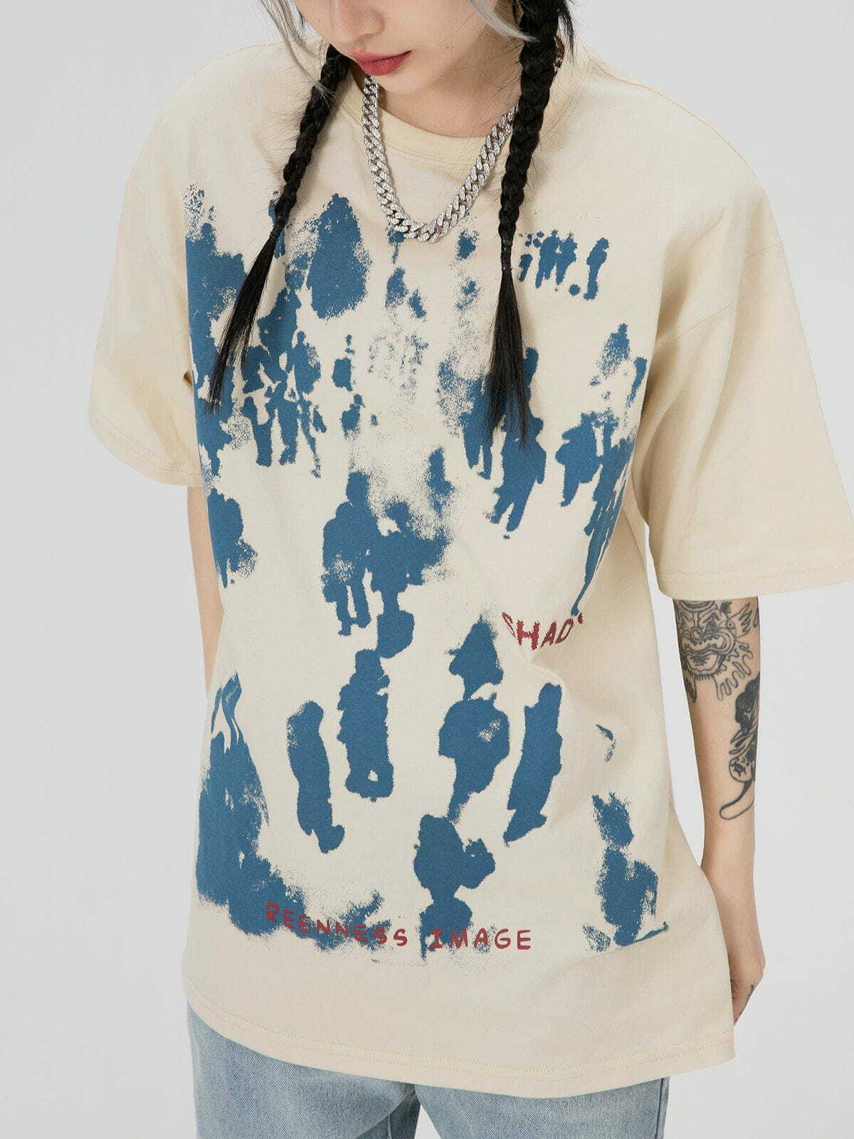 Y2K Graffiti Print Tee - Retro 90s Grunge Top for Summer Parties & Casual Outfits