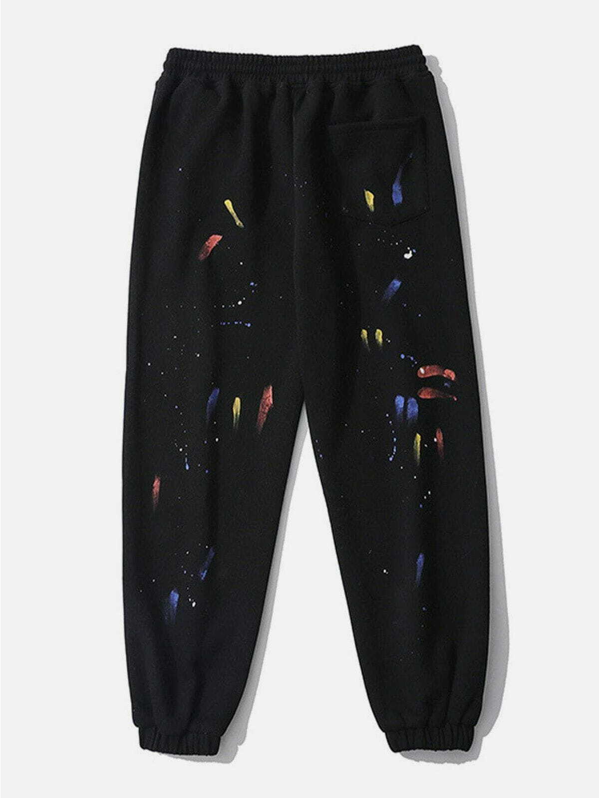 Y2K Graffiti Track Pants - Retro 90s Grunge Outfit for Summer Parties & Casual Looks