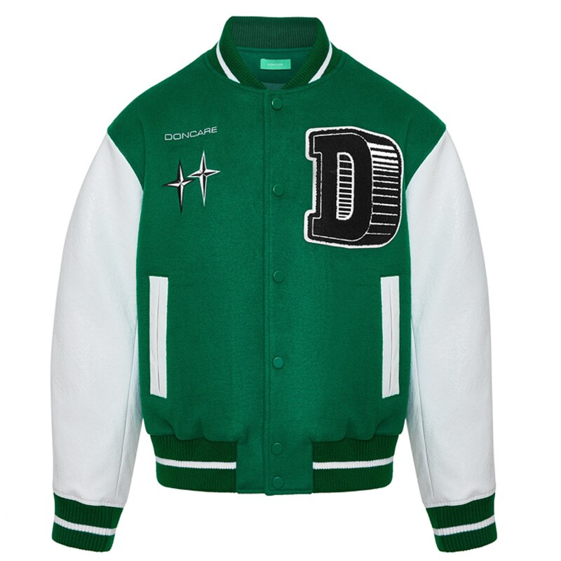 Y2K Green Baseball Jacket - Retro 90s Grunge Outfit for Summer Parties & Casual Looks