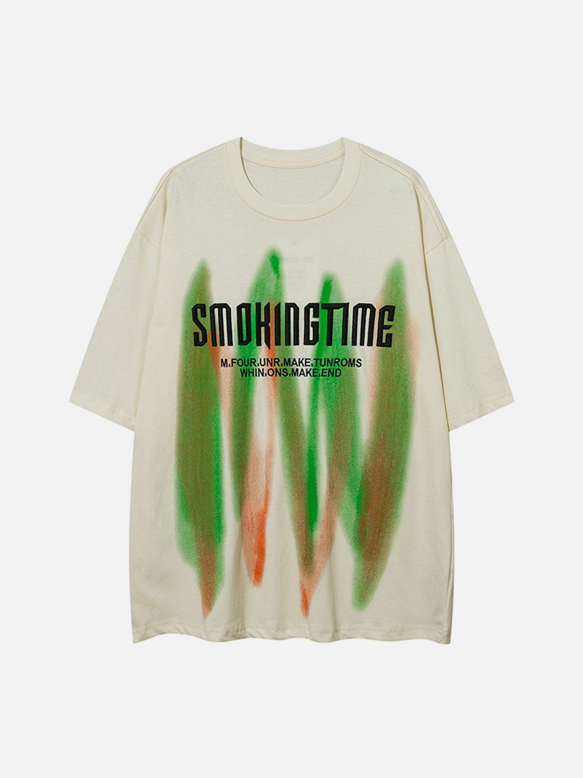 Y2K Grunge Abstraction Print Tee - Retro 90s Summer Outfit for Y2K Party & Club Vibes