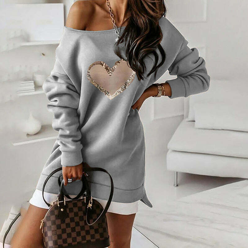 Y2K Grunge Aesthetic Long Sleeve Casual Sweatshirt Top - Cute Comfy Hoodie for Fall