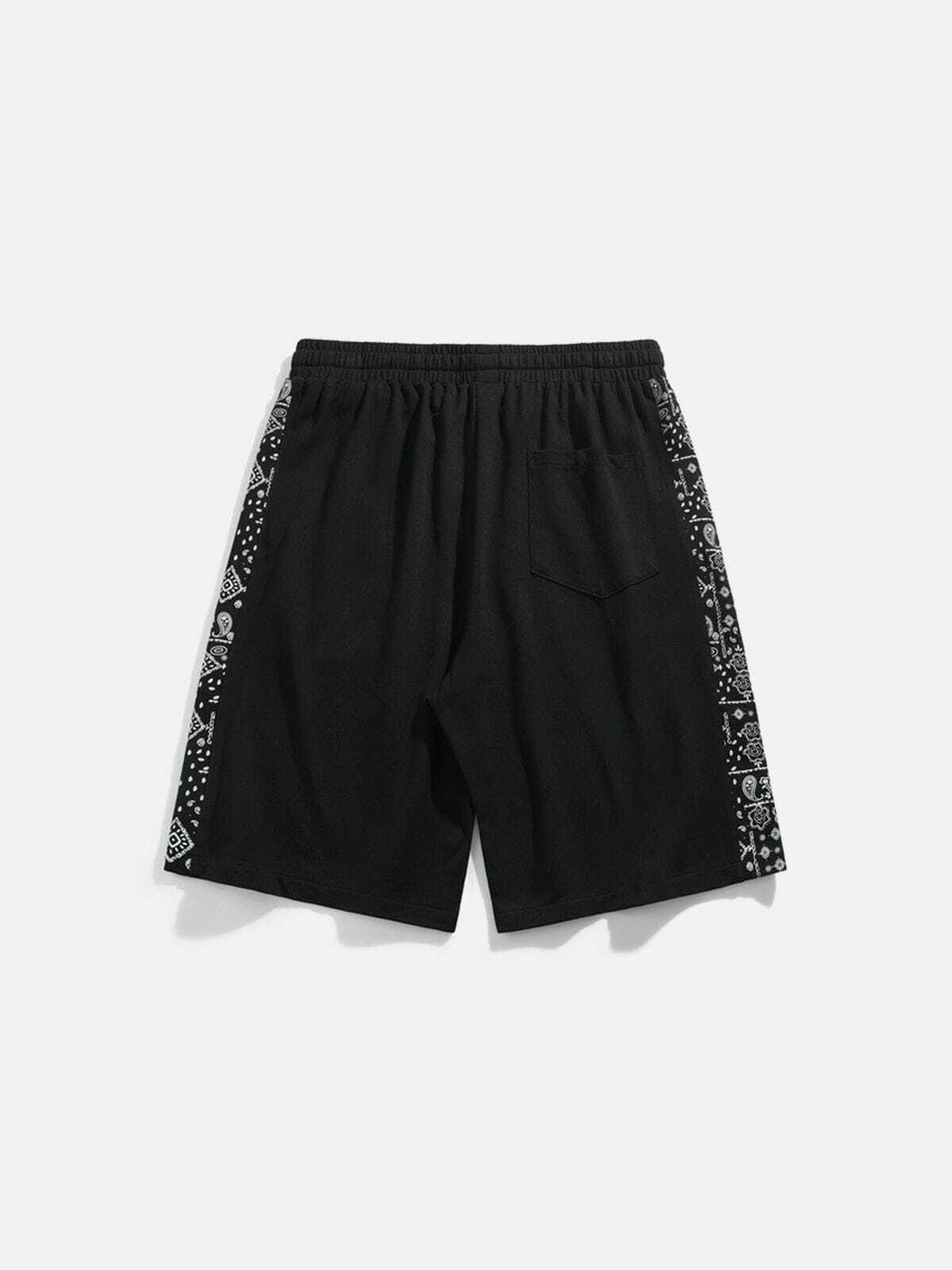 Y2K Grunge Bandana Drawstring Shorts - Retro 90s Summer Outfit for Y2K Vibes