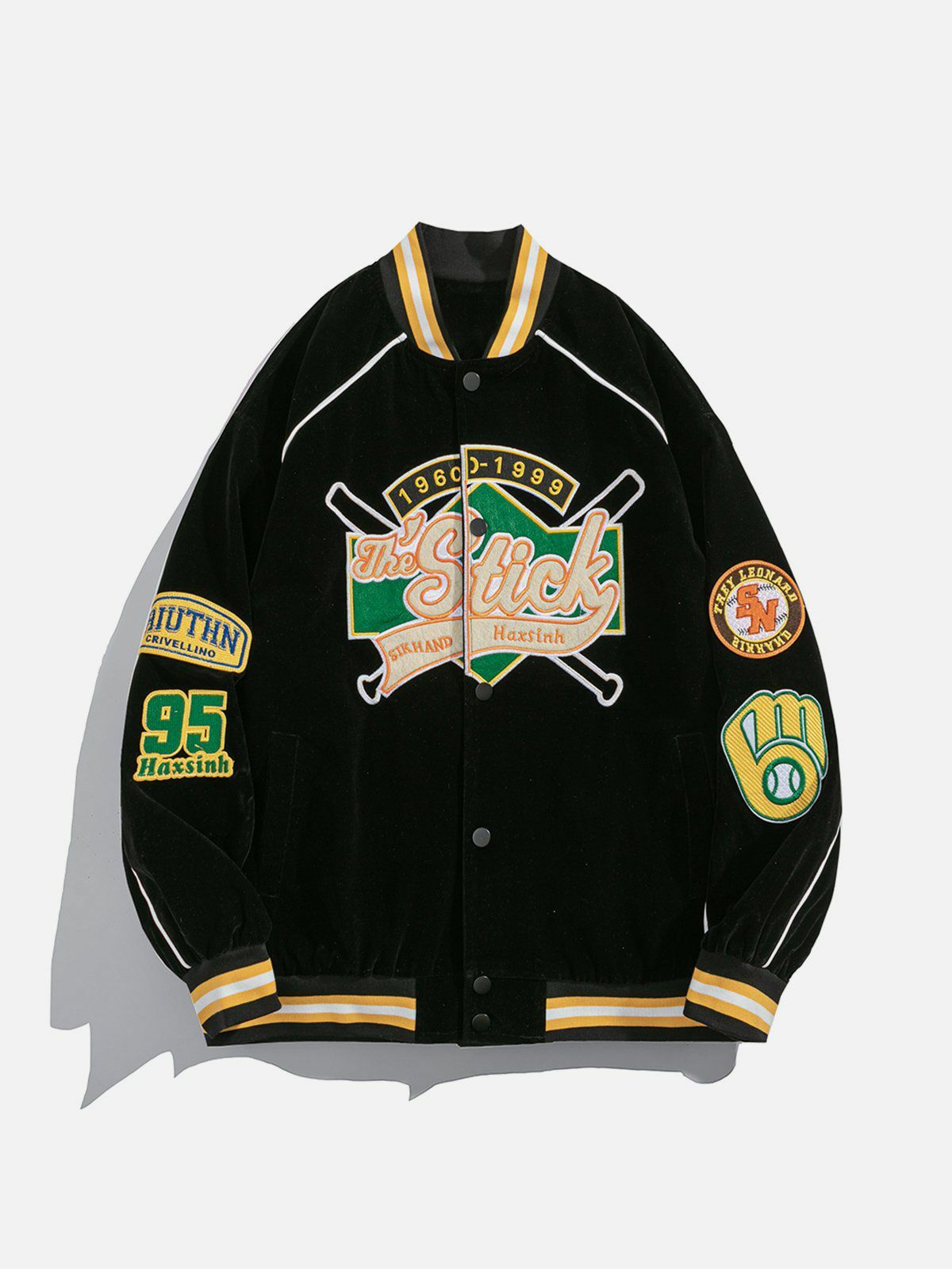 Y2K Grunge Baseball Medal Embroidery Varsity Jacket - Retro 90s Summer Outfit Essential