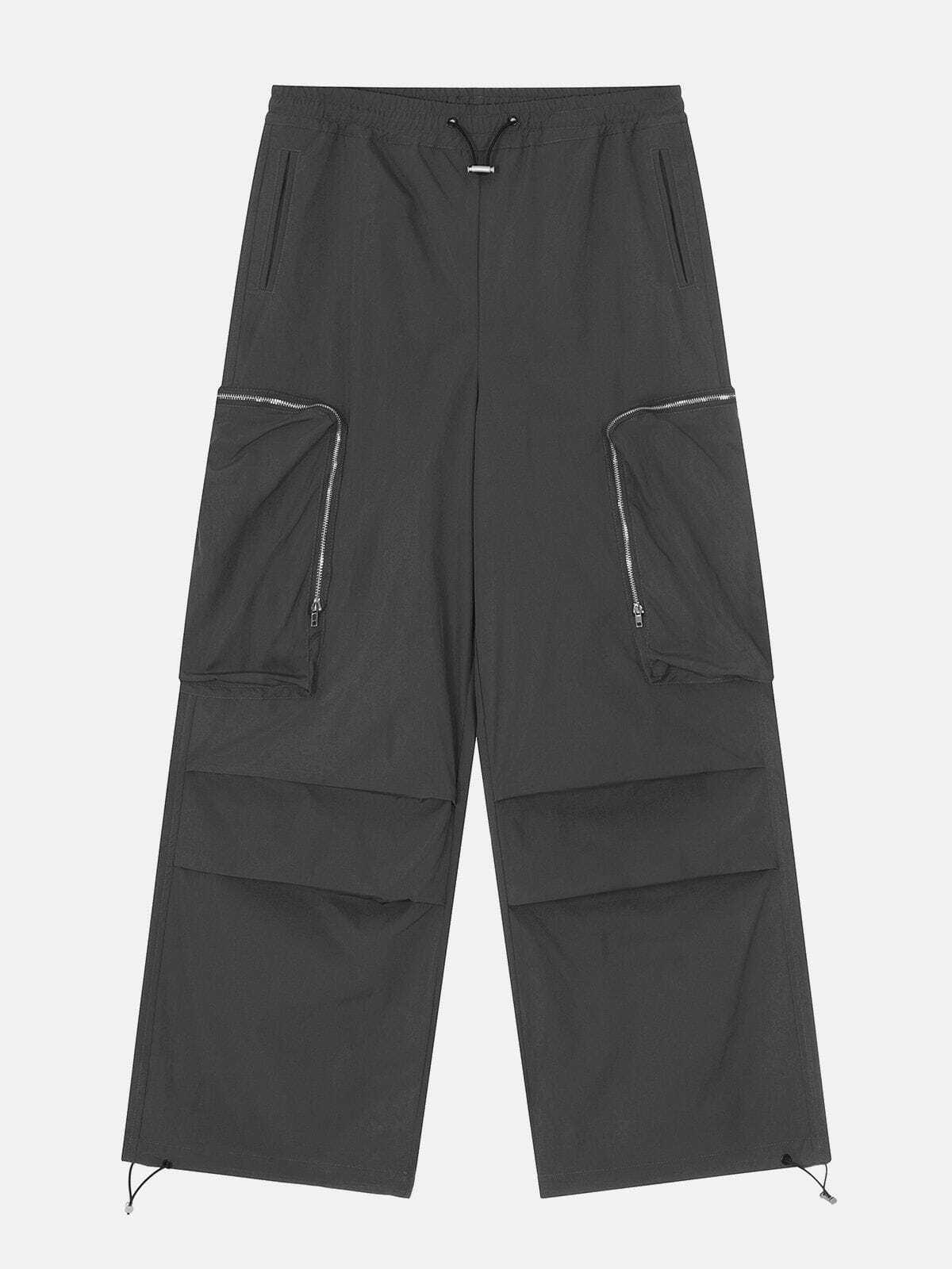 Y2K Grunge Big Pocket Pants - Retro 90s Summer Outfit for Y2K Party & Club Vibes