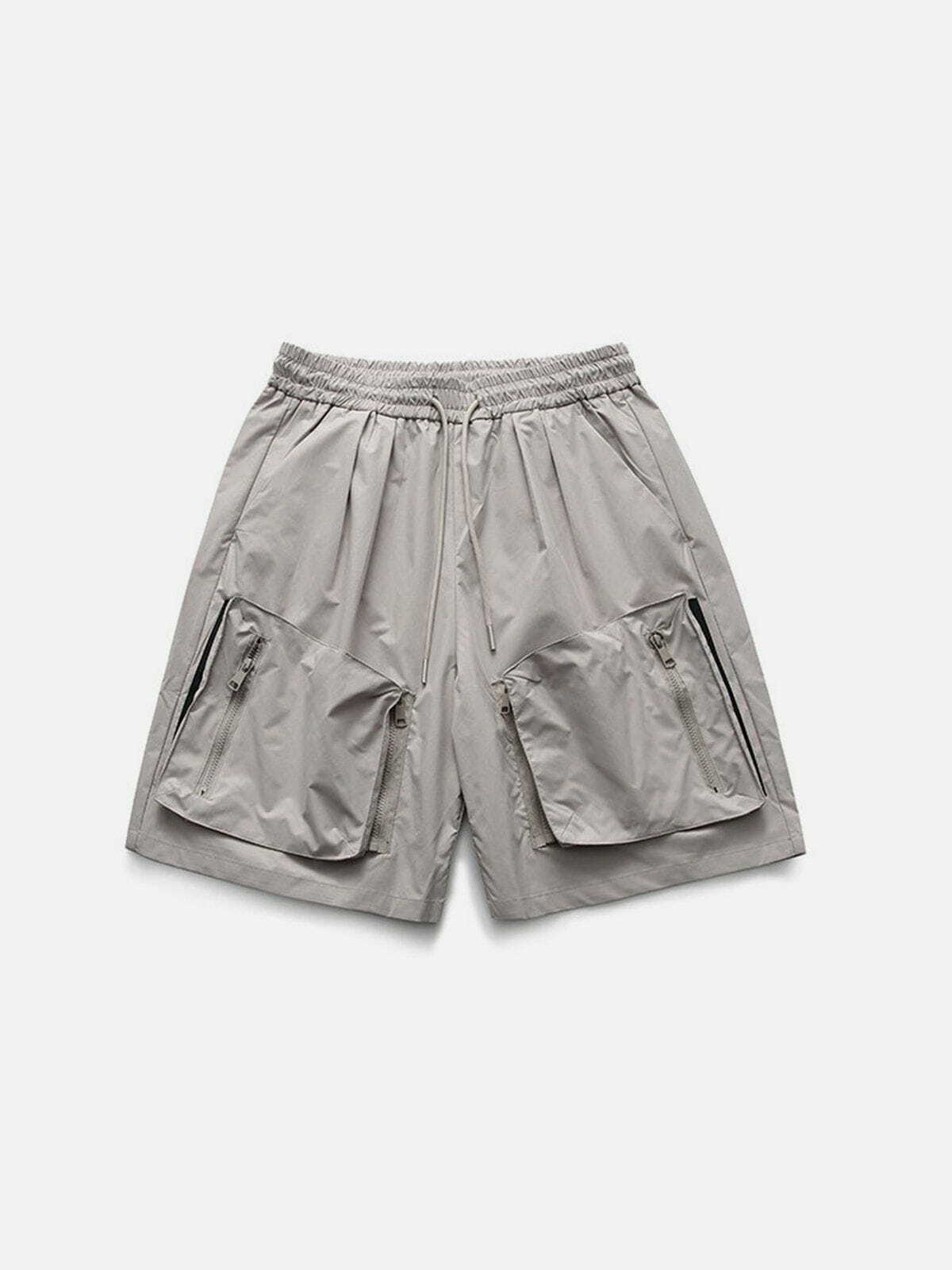 Y2K Grunge Big Pocket Shorts - Retro 90s Summer Outfit for Y2K Party & Beach Vibes