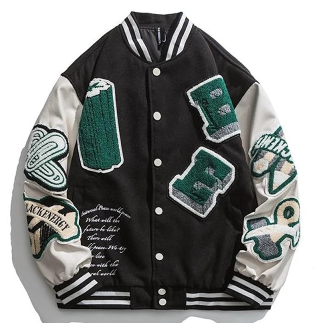 Y2K Grunge Black Baseball Jacket - Retro 90s Fashion for Summer Parties & Outfits