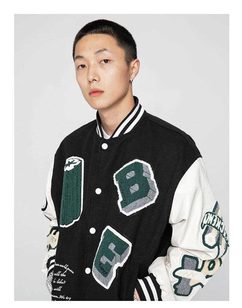 Y2K Grunge Black Baseball Jacket - Retro 90s Fashion for Summer Parties & Outfits