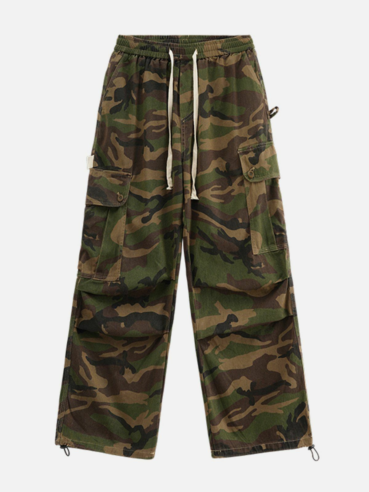 Y2K Grunge Camouflage Cargo Pants - Retro 90s Hip Hop Style for Summer Outfits