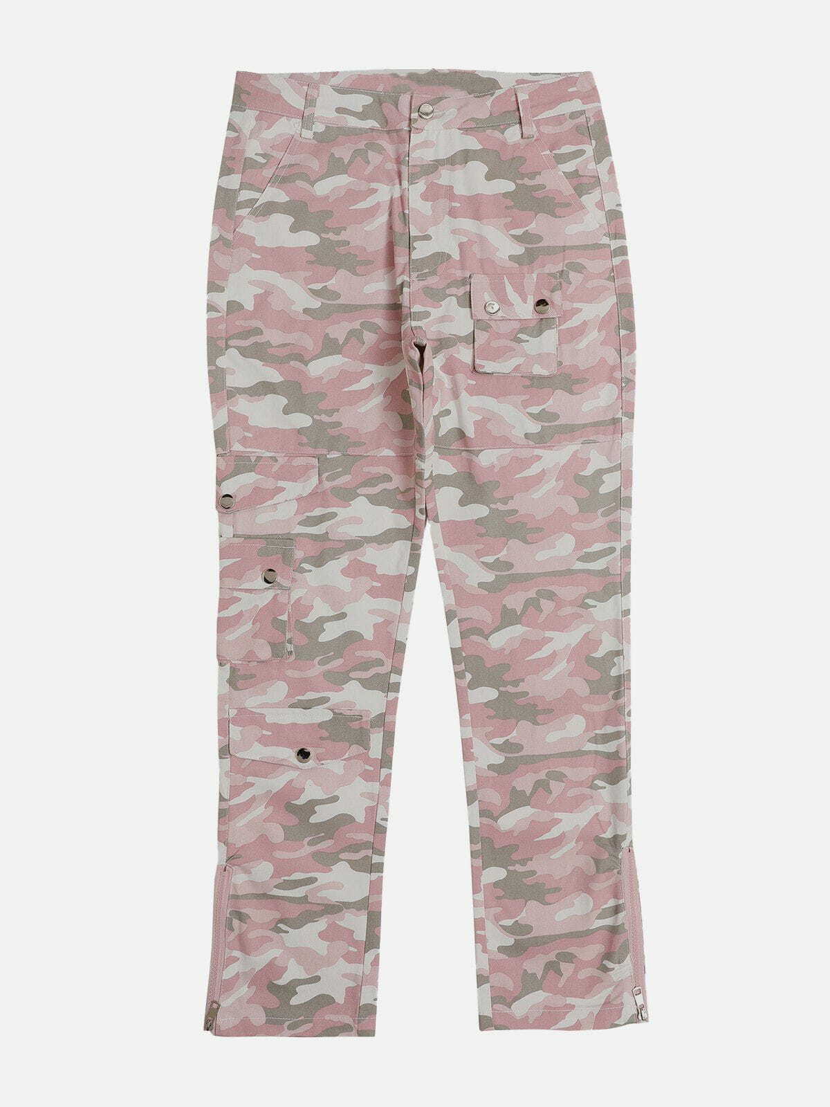 Y2K Grunge Camouflage Clash Pants - Retro 90s Summer Outfit for Y2K Party & Club Looks