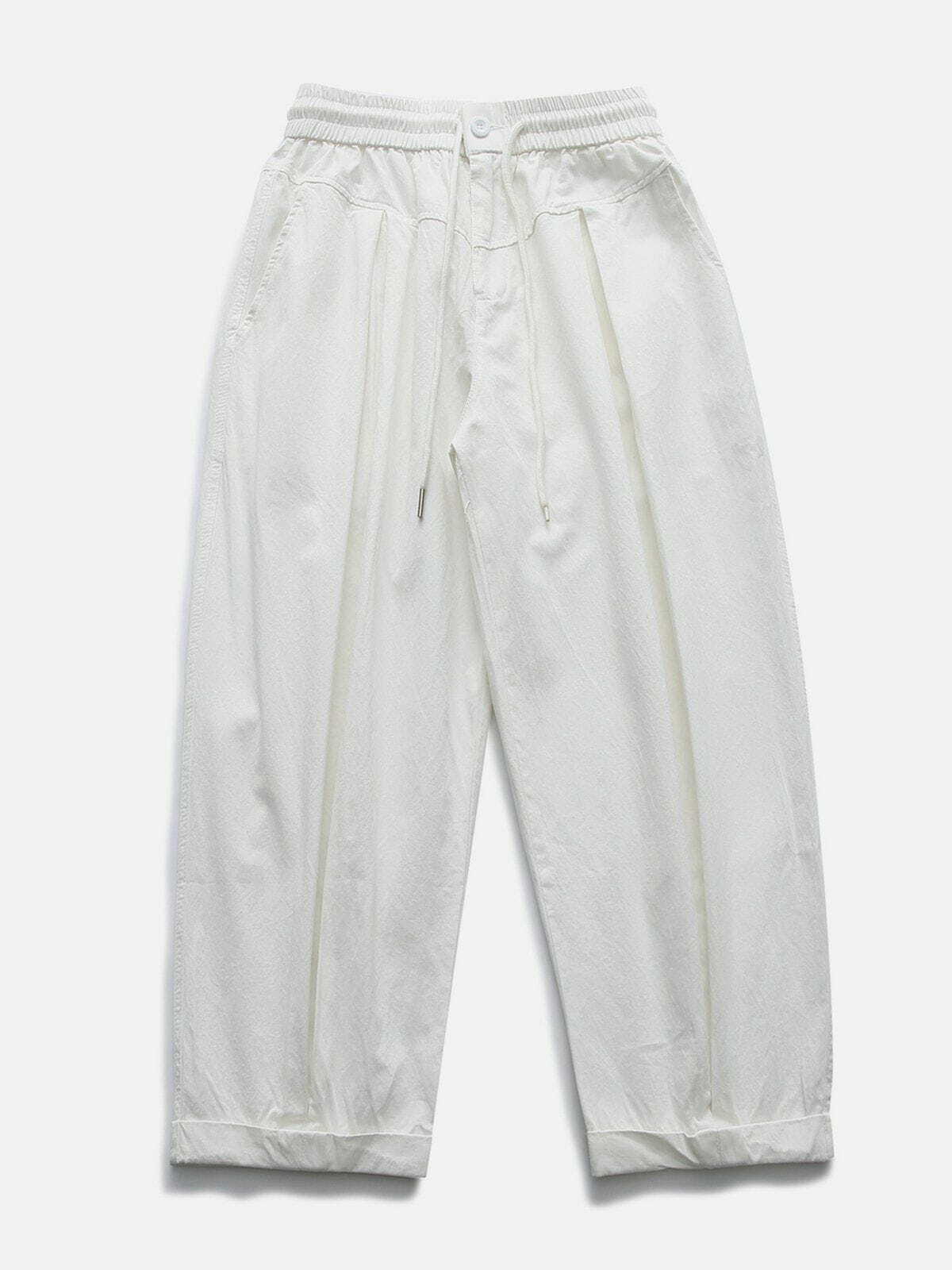 Y2K Grunge Cargo Pants - Retro 90s Style Drawstring Bottoms for Summer Outfits & Parties