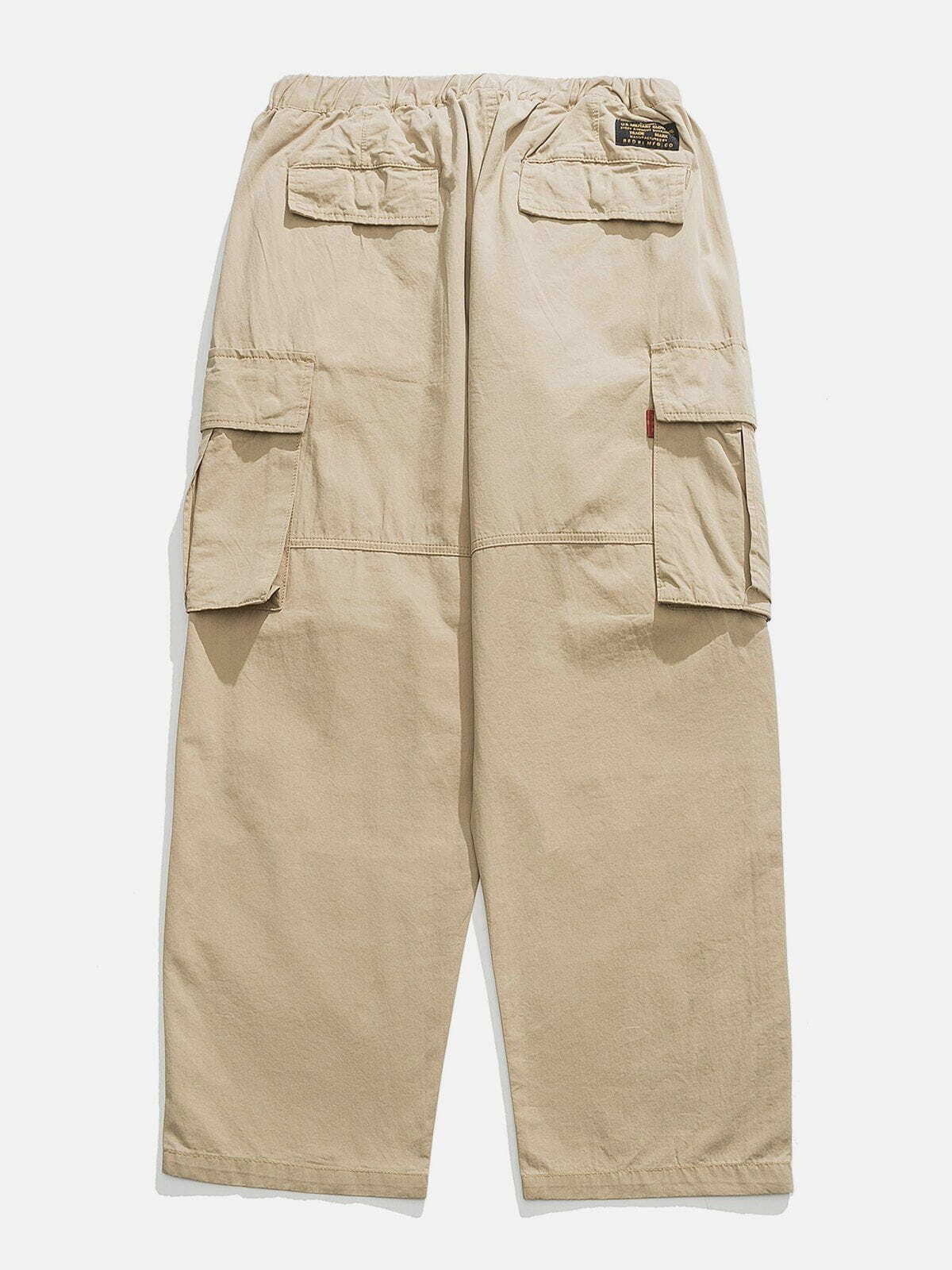 Y2K Grunge Cargo Pants with Flap Pockets - Retro 90s Summer Outfit for Y2K Style