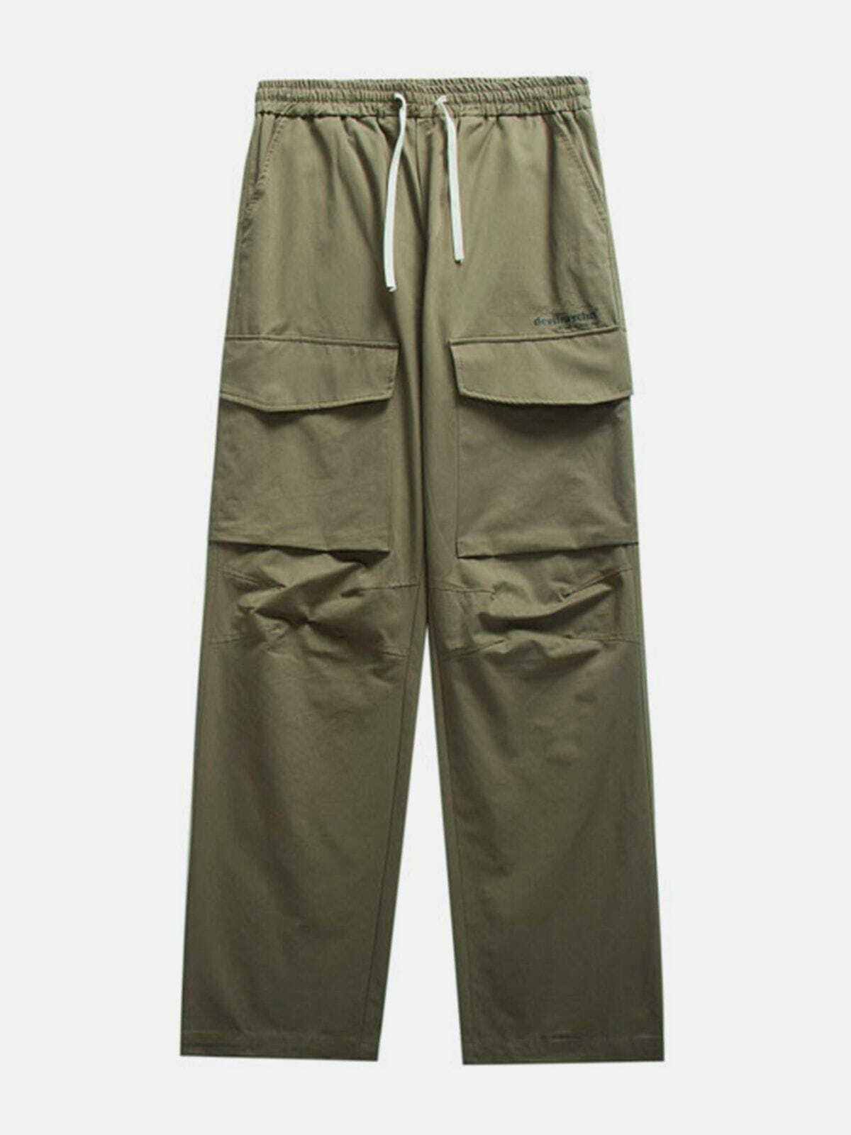 Y2K Grunge Cargo Pants with Large Pockets - Retro 90s Summer Outfit Essential