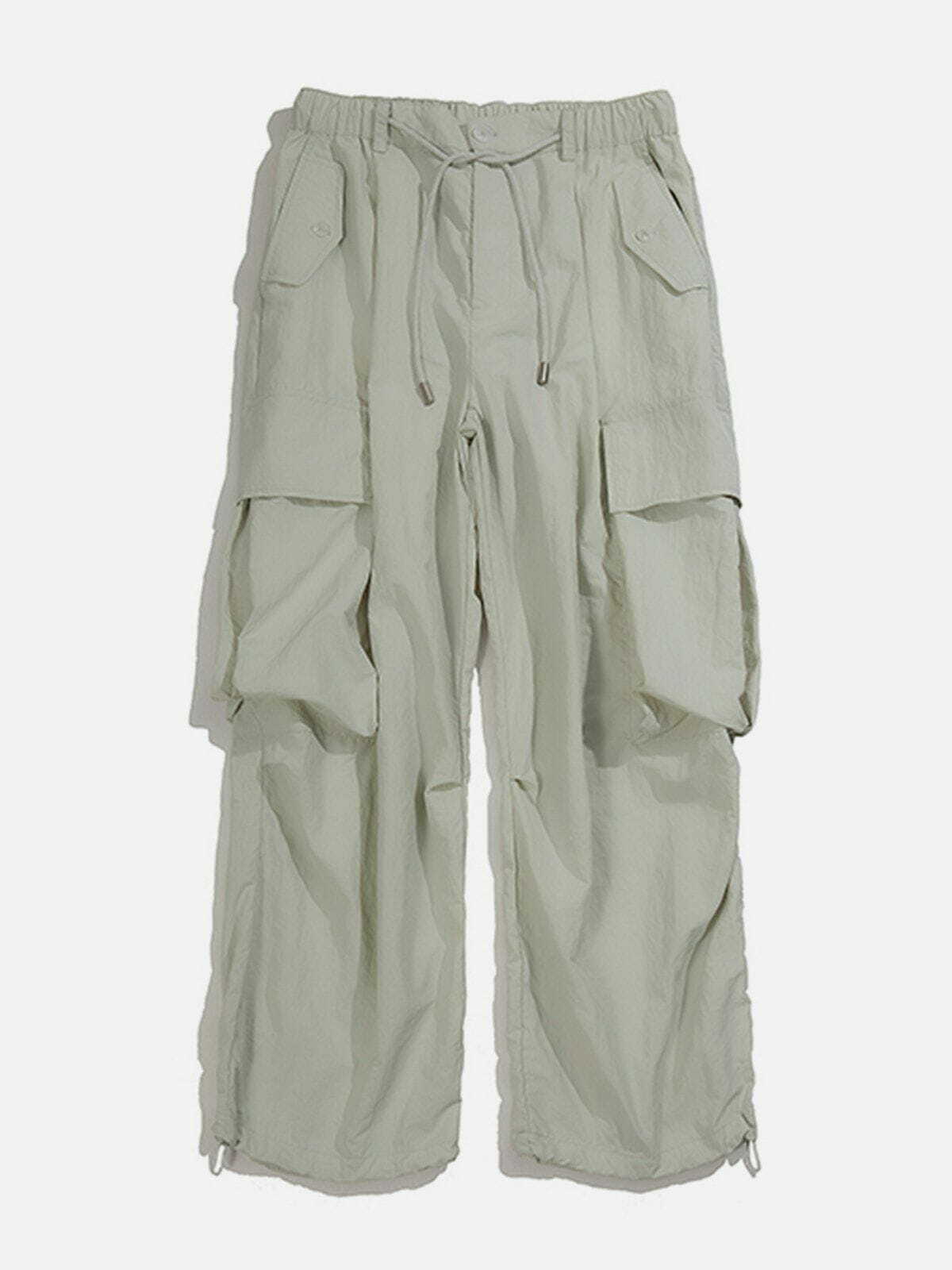 Y2K Grunge Cargo Pants with Large Pockets - Retro 90s Summer Outfit for Women