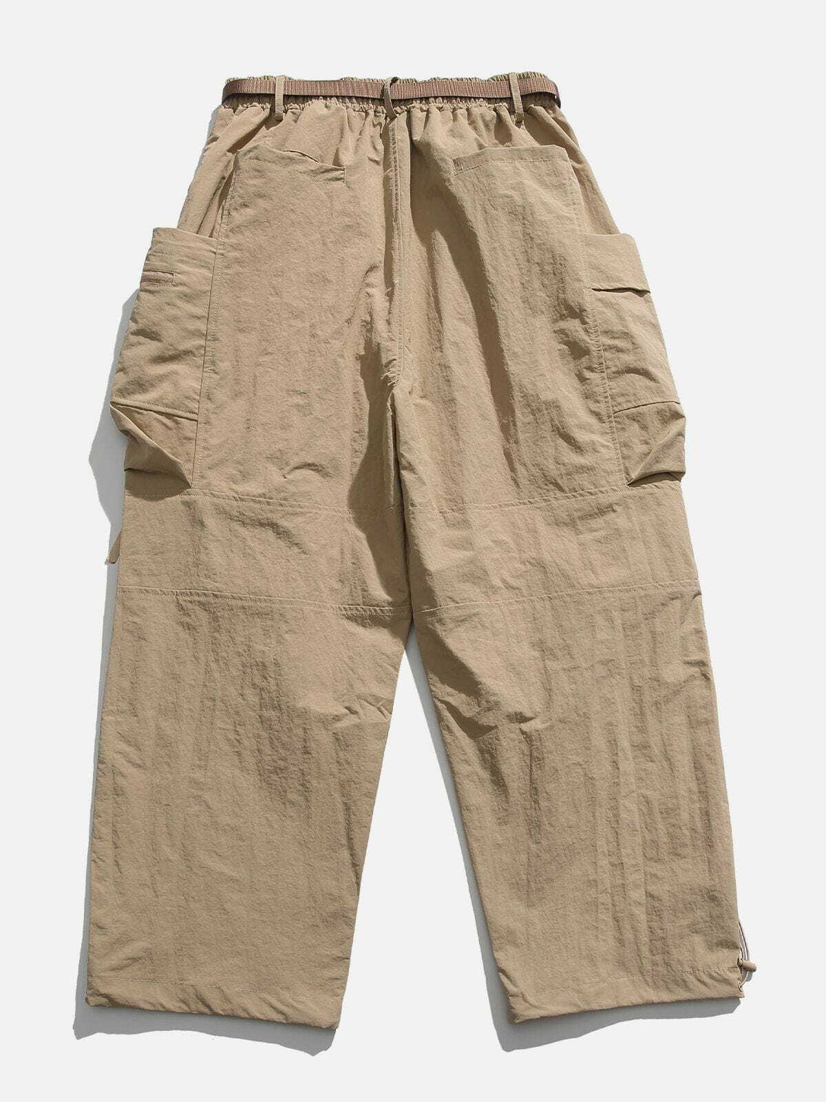 Y2K Grunge Cargo Pants with Large Pockets - Retro 90s Summer Outfit for Women