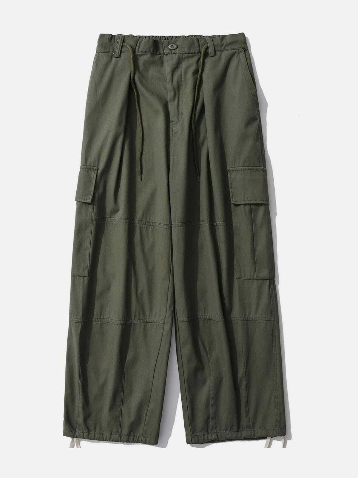 Y2K Grunge Cargo Pants with Multiple Pockets - Retro 90s Summer Outfit Essential