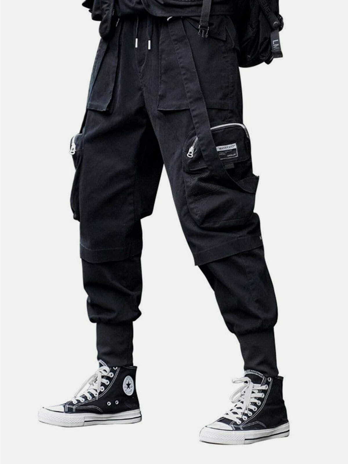 Y2K Grunge Cargo Pants with Pockets - Retro 90s Style for Summer Outfits & Parties