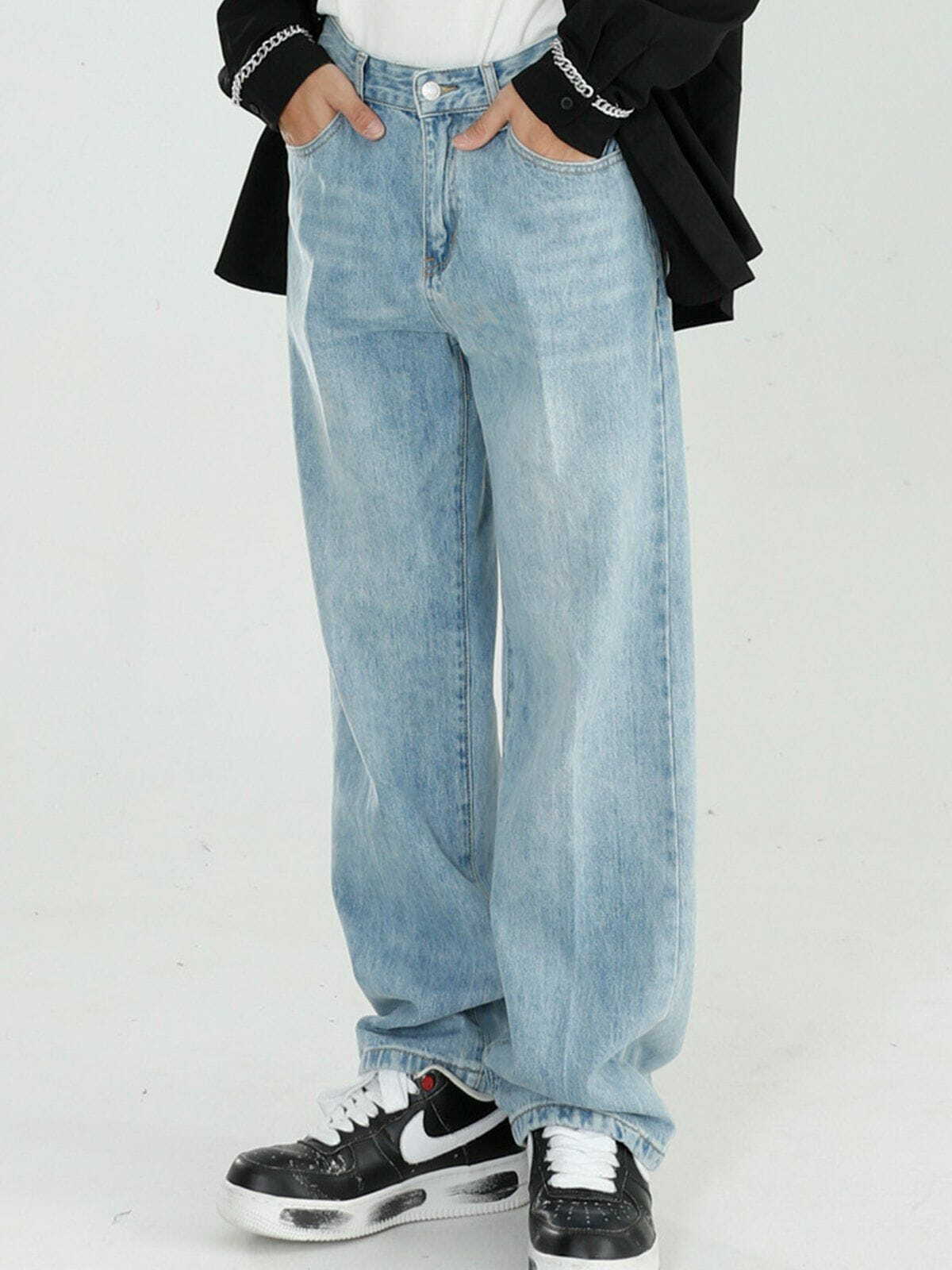 Y2K Grunge Casual Jeans: Retro 90s Summer Outfit for Y2K Party & Club Vibes