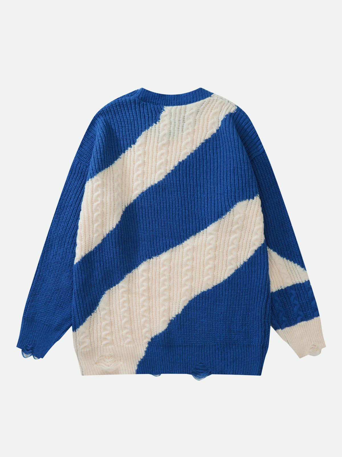 Y2K Grunge Contrast Stripe Sweater - Retro 90s Fashion Top for Summer Outfits & Parties