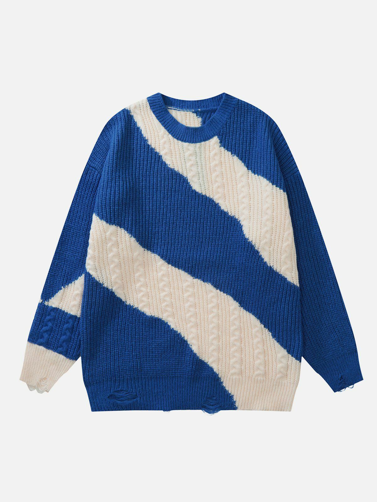 Y2K Grunge Contrast Stripe Sweater - Retro 90s Fashion Top for Summer Outfits & Parties