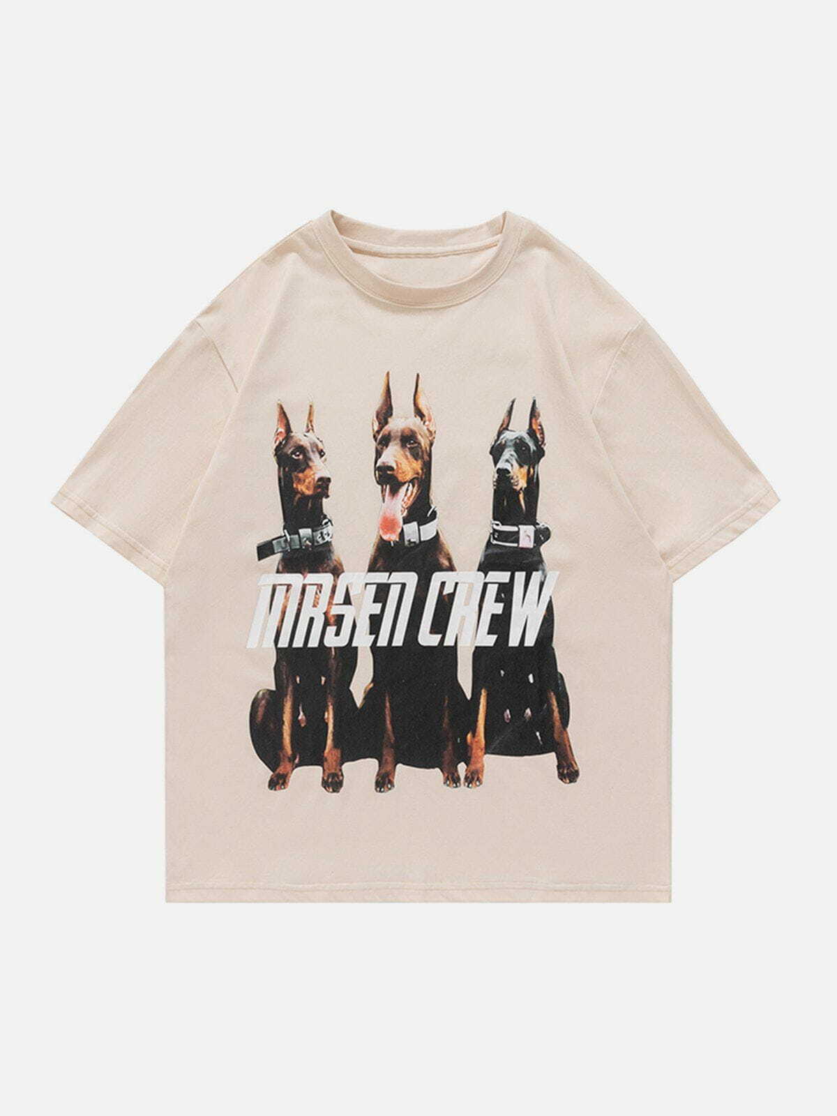 Y2K Grunge Doberman Pinscher Print Tee - Retro 90s Summer Outfit for Y2K Fashion Lovers