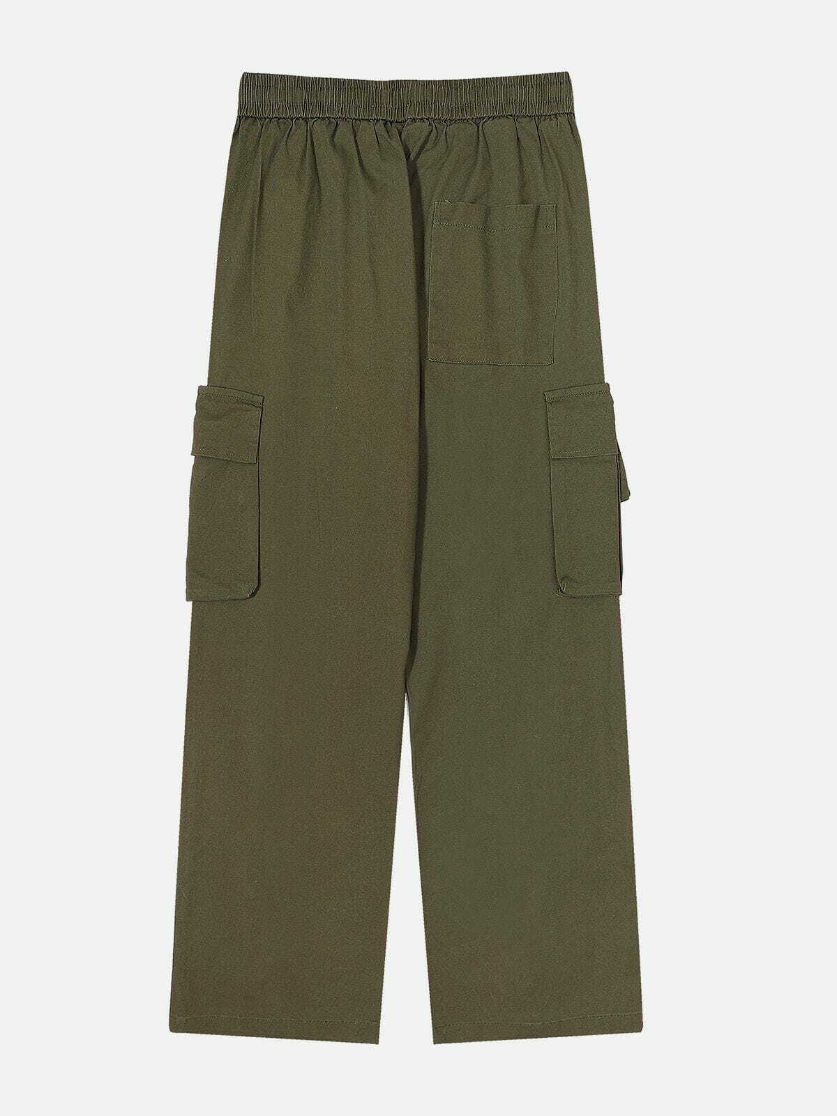 Y2K Grunge Drawstring Cargo Pants - Retro 90s Summer Outfit for Y2K Party & Club Looks