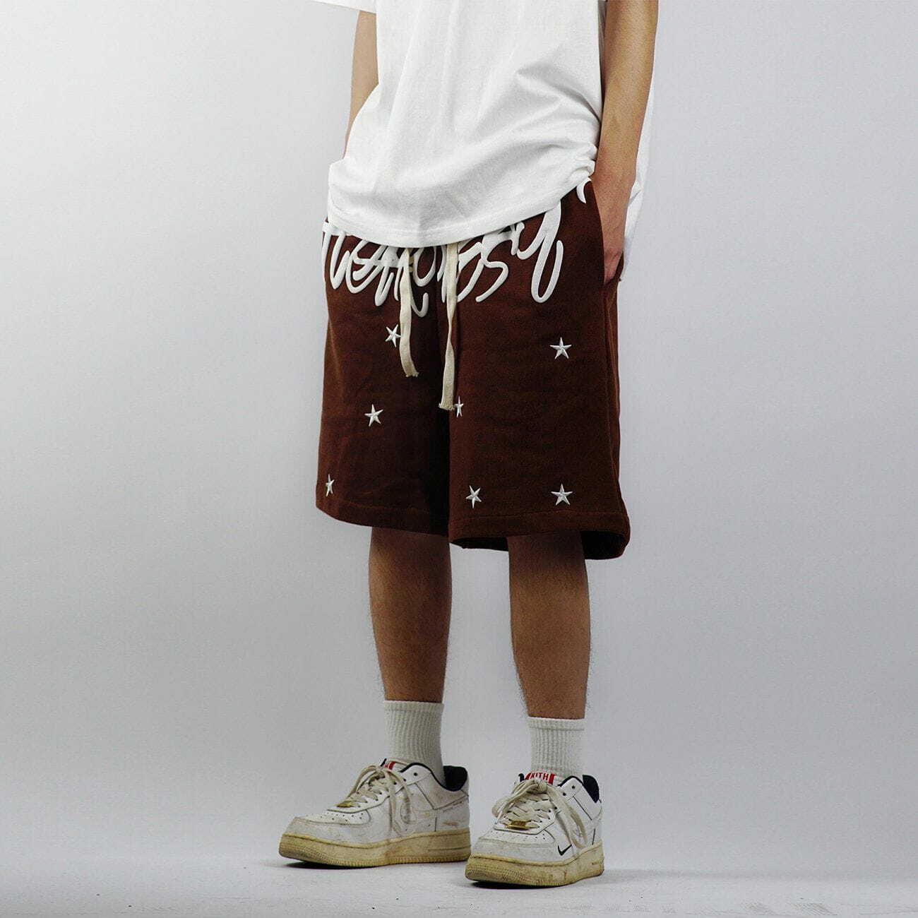 Y2K Grunge Drawstring Shorts - Retro 90s Summer Outfit, Y2K Beach & Party Style