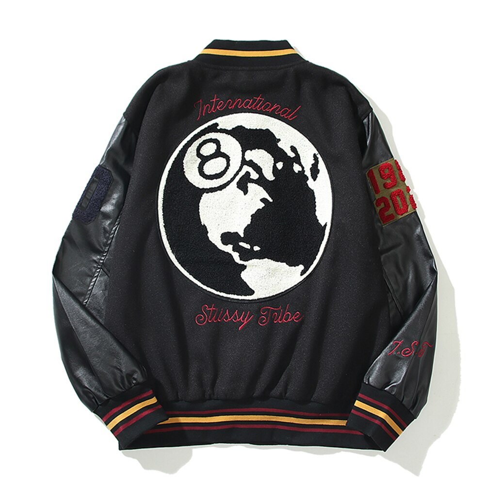 Y2K Grunge Eight Number Baseball Jacket - Retro 90s Summer Outfit for Y2K Vibes