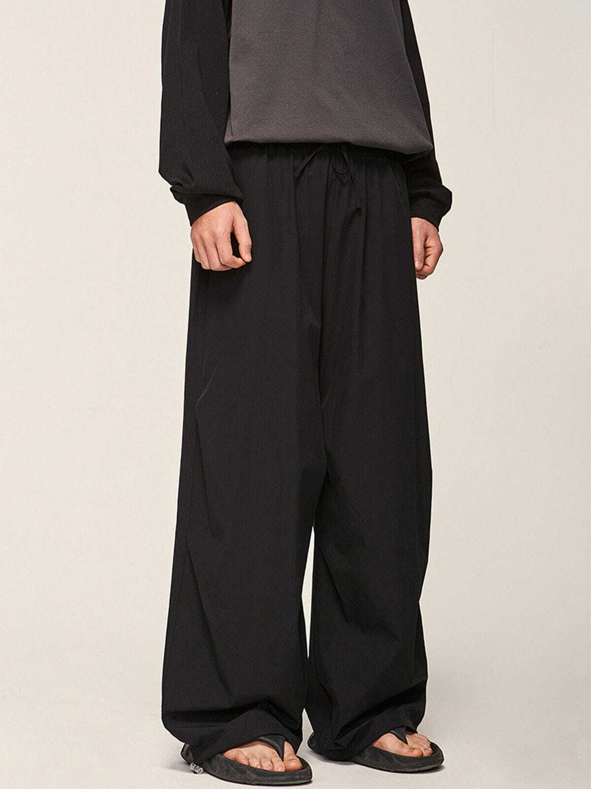 Y2K Grunge Embroidered Drawstring Pants - Retro 90s Summer Outfit for Y2K Vibes