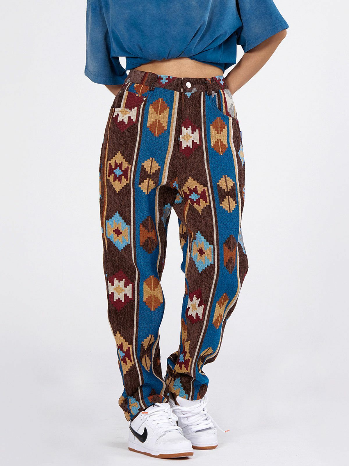 Y2K Grunge Embroidery Pants - Retro 90s Summer Outfit for Y2K Party & Club Vibes