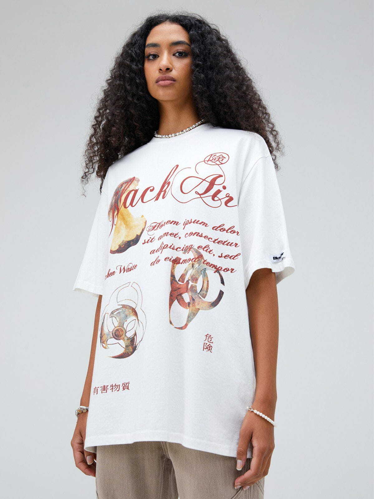 Y2K Grunge Fire Graphic Cotton Tee - Retro 90s Summer Outfit for Y2K Party & Club Looks