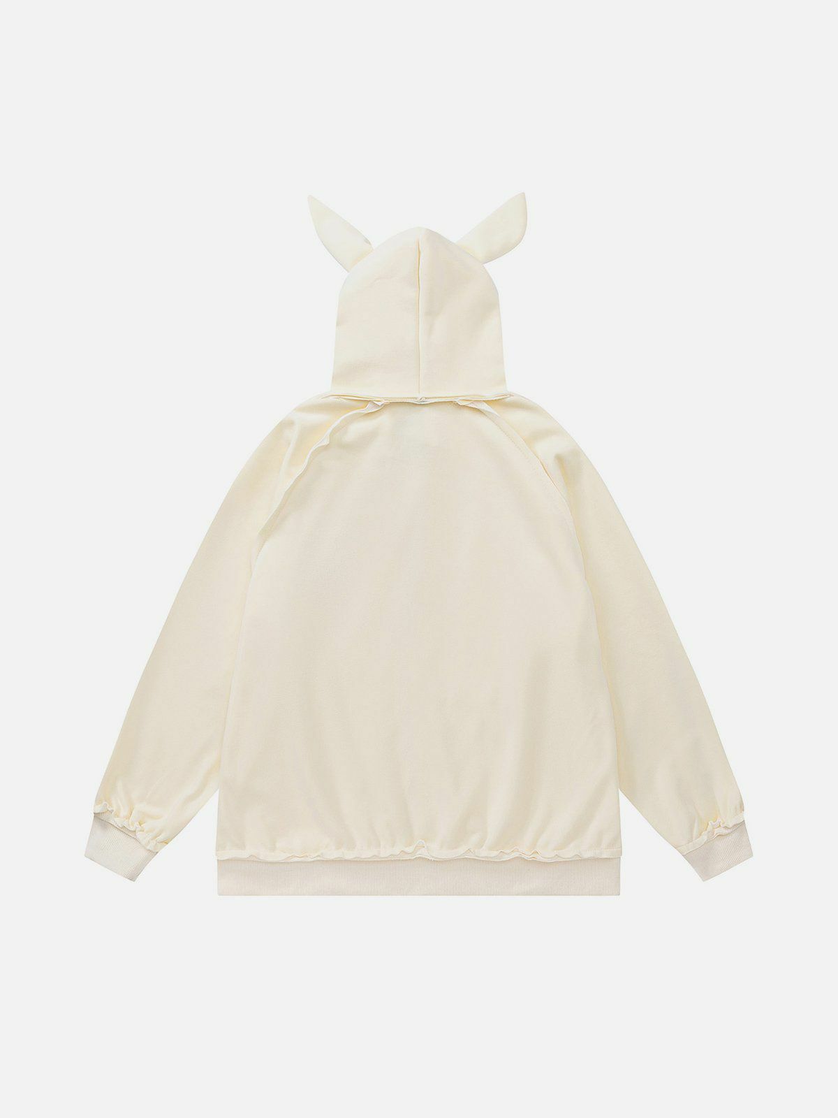 Y2K Grunge Flocking Rabbit Hoodie - Retro 90s Summer Outfit for Y2K Party Vibes