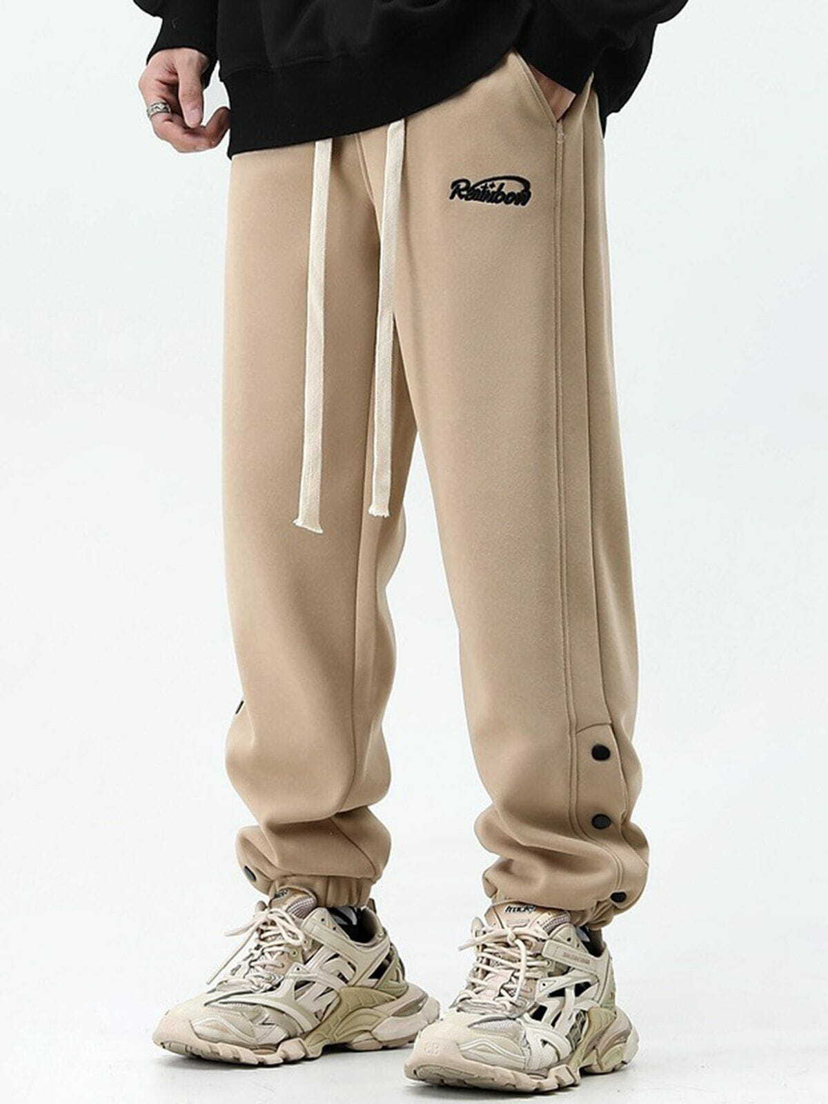 Y2K Grunge Foot Mouth Clasp Pants - Retro 90s Summer Outfit for Y2K Party Vibes