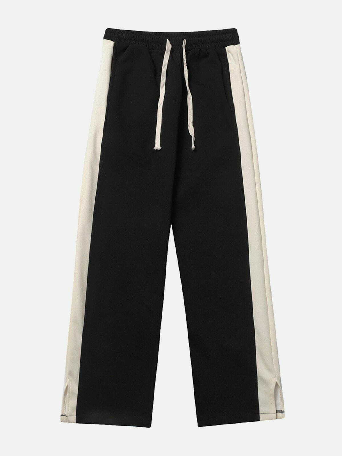 Y2K Grunge Foot Mouth Slit Sweatpants - Retro 90s Summer Outfit for Y2K Vibes