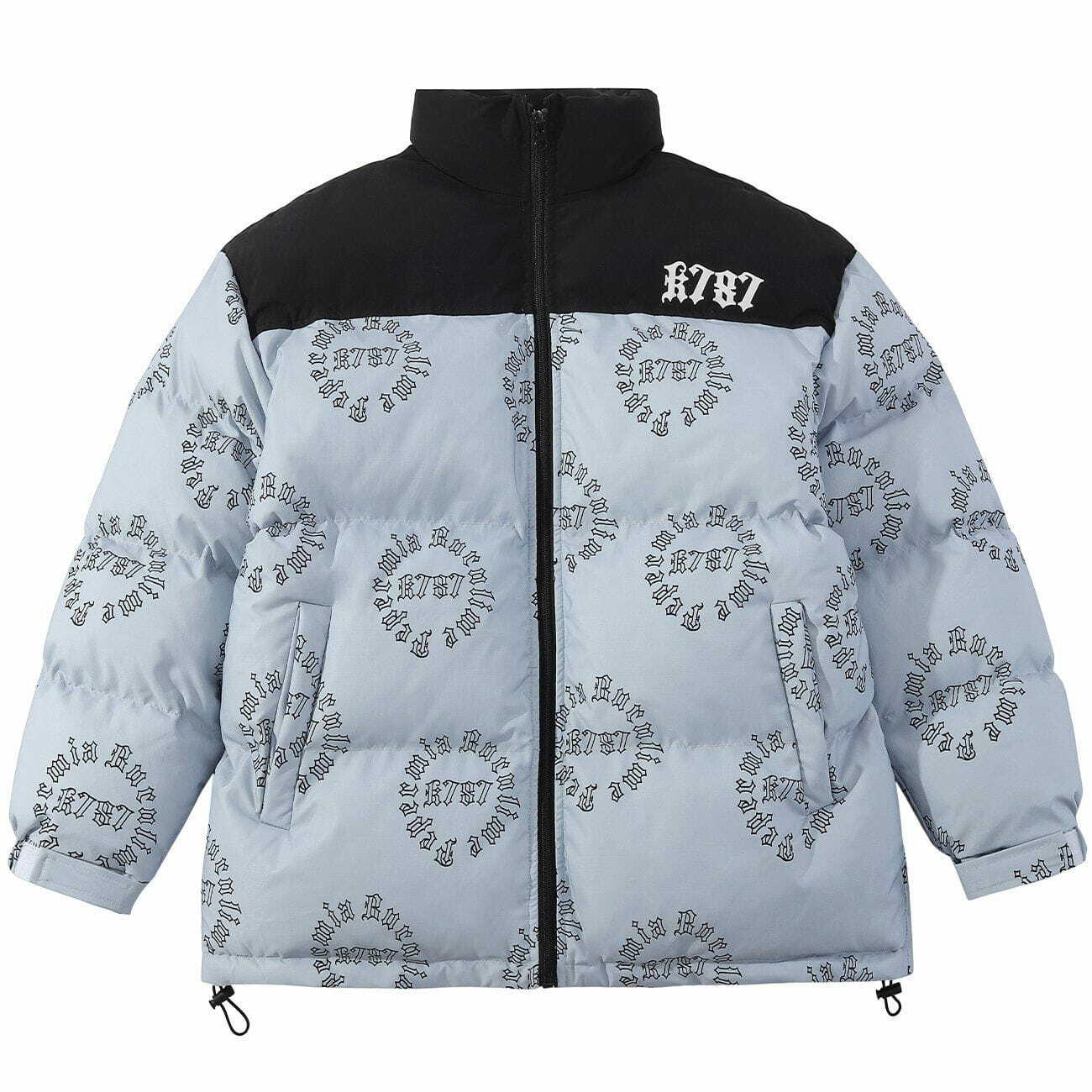 Y2K Grunge Full Print Winter Coat - Retro 90s Fashion for Y2K Outfits & Party Looks