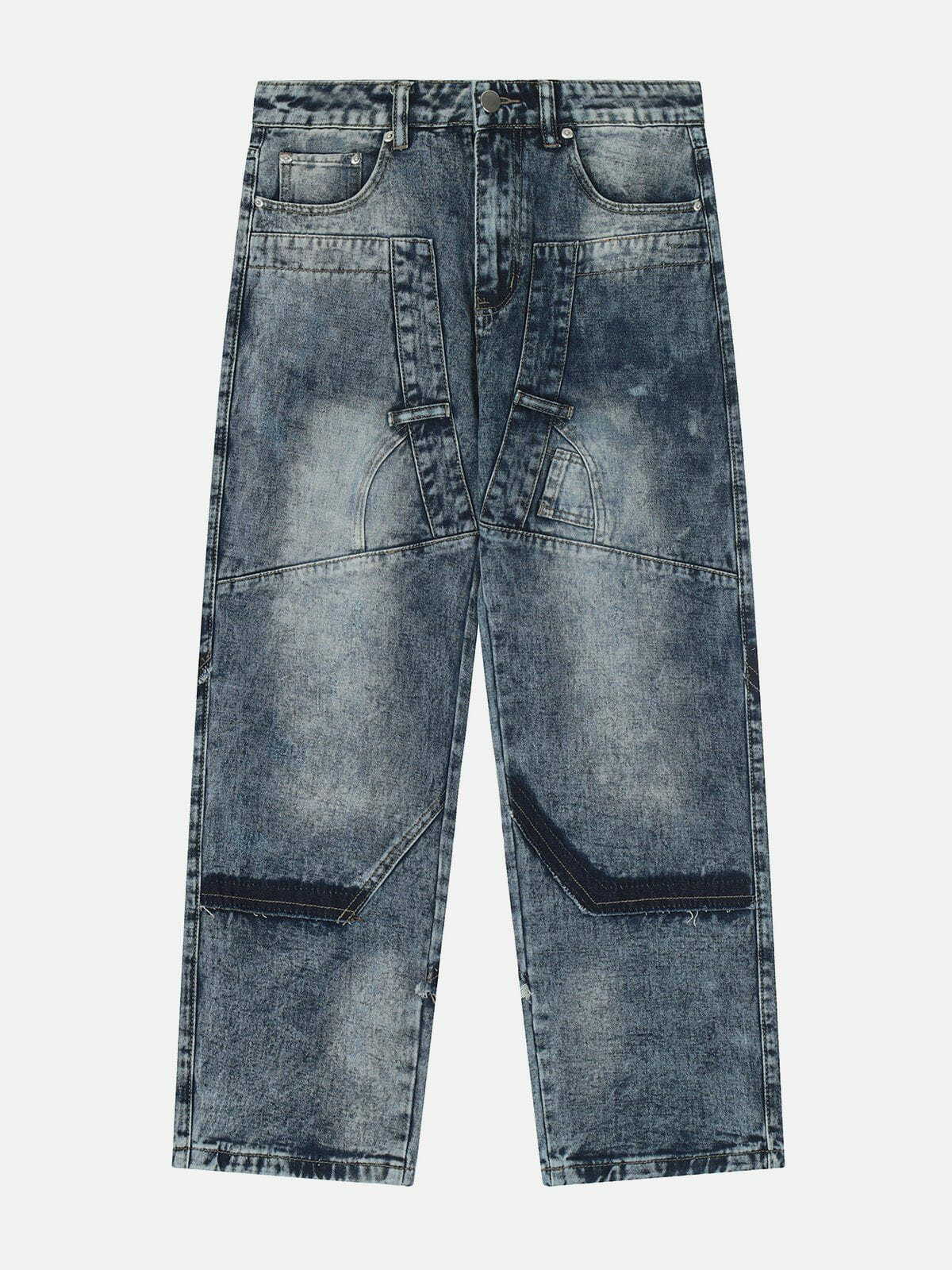 Y2K Grunge Gradient Jeans - Retro 90s Summer Outfit for Y2K Party & Club Vibes