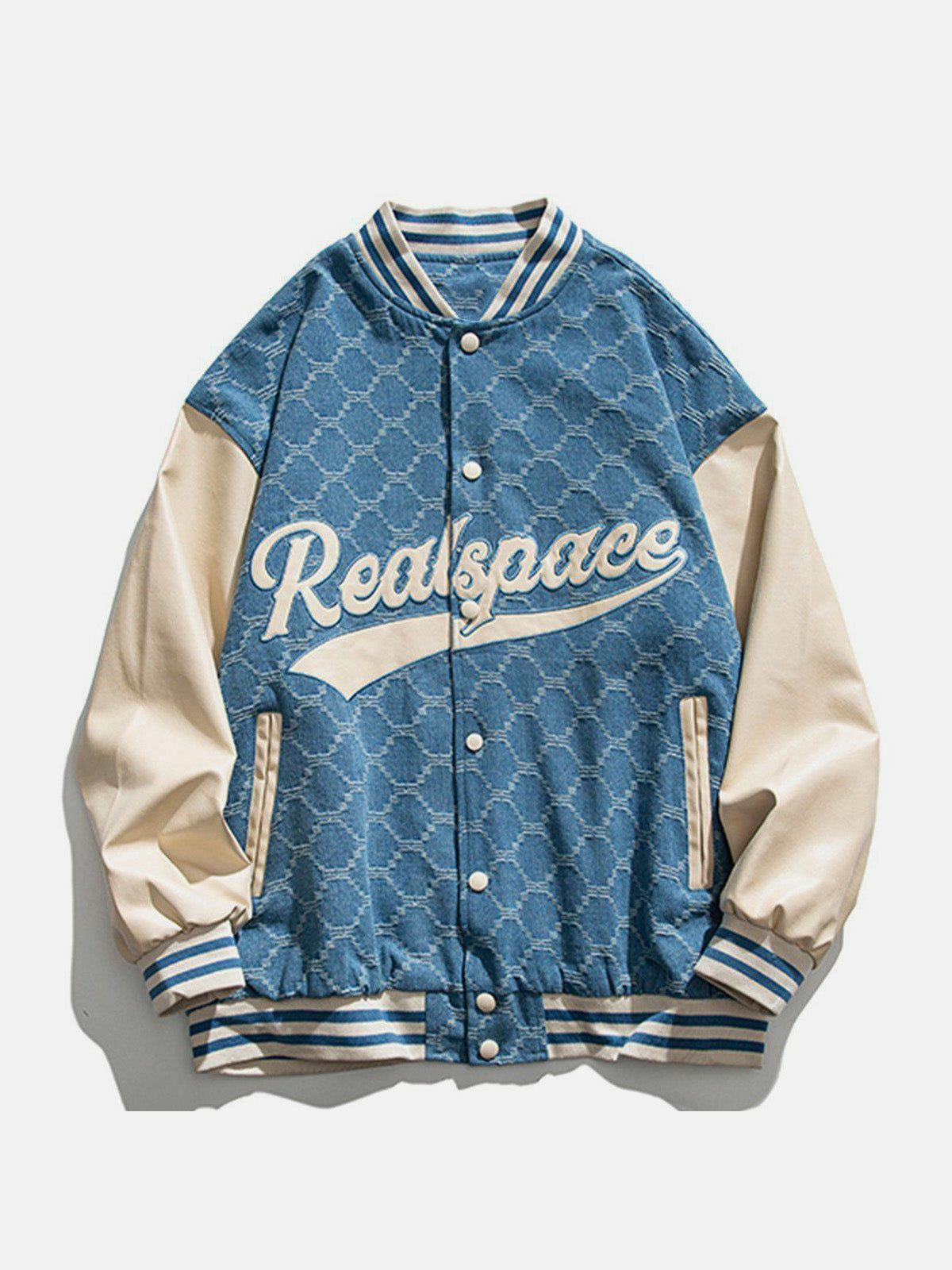 Y2K Grunge Grid Letter Varsity Jacket - Retro 90s Fashion for Summer Parties & Outfits