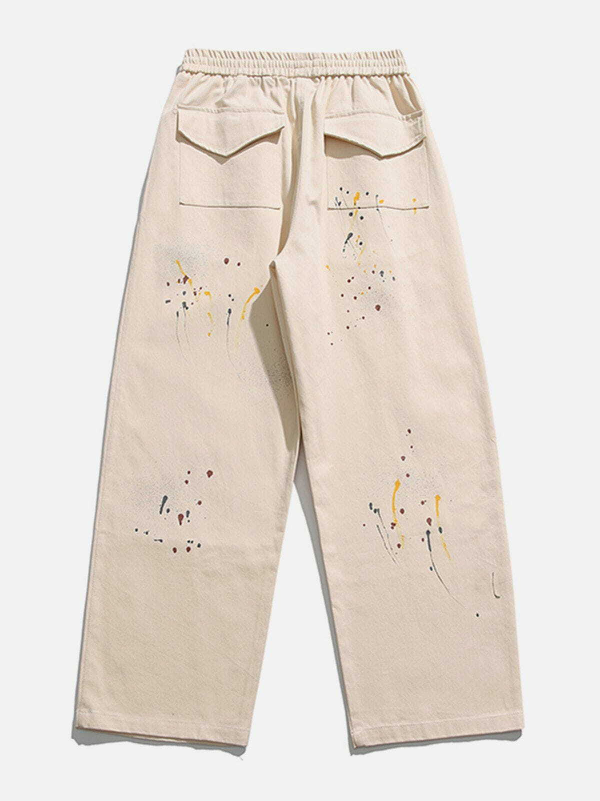 Y2K Grunge Ink Jet Printing Pants - Retro 90s Summer Outfit for Party & Club Vibes