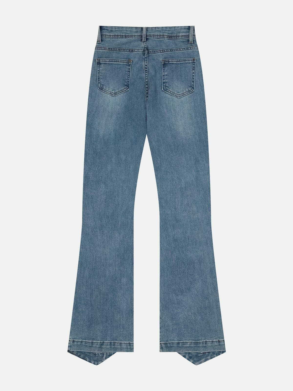 Y2K Grunge Irregular Legs Jeans - Retro 90s Summer Outfit for Y2K Party & Club Vibes